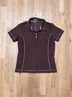 Women’s Brown Nike Polo Top